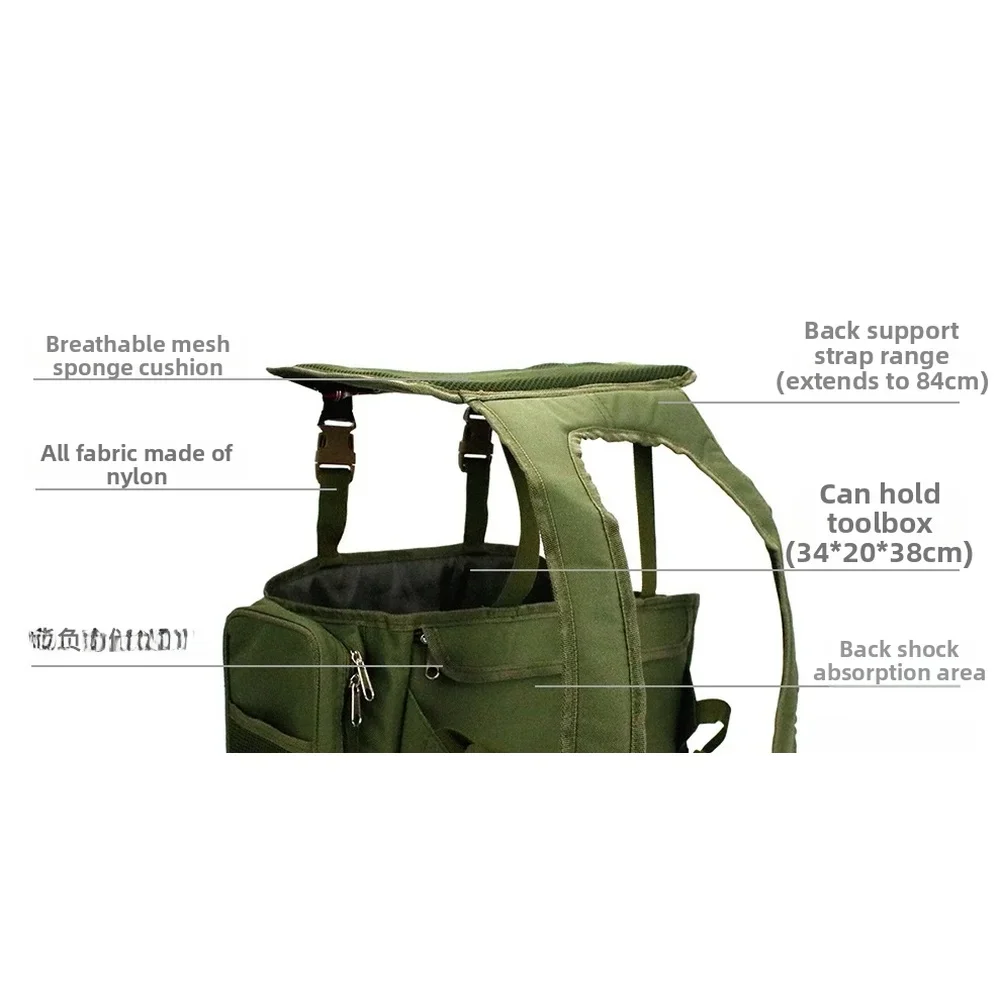 Fishing Backpack - حقيبة ظهر لصيد السمك مع نسيج