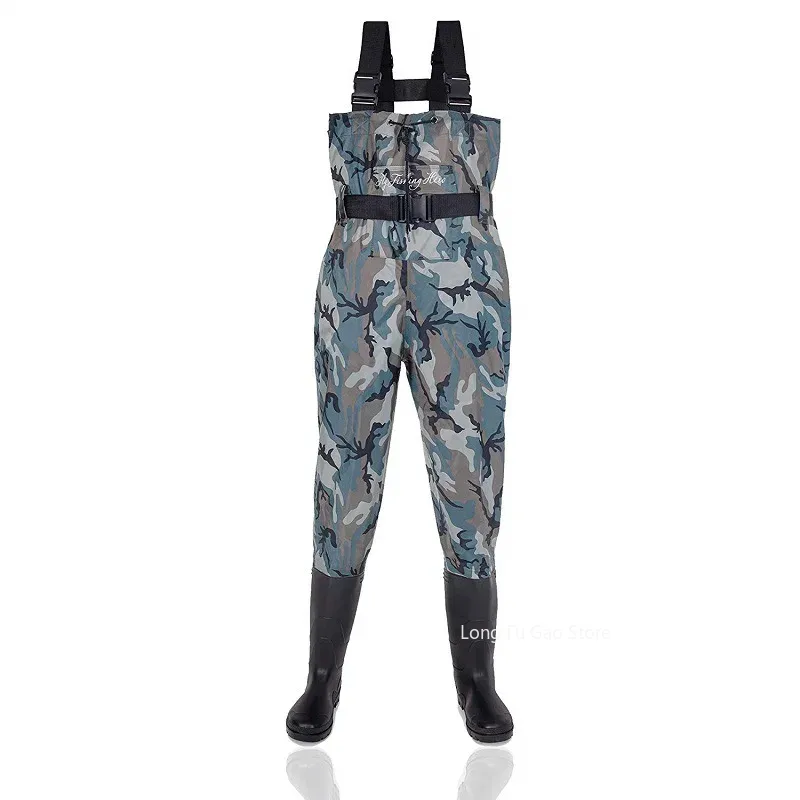 خواضون الصيد السراويل وزرة مع  - مراجعة Fishing Pants Waterproof وسعره