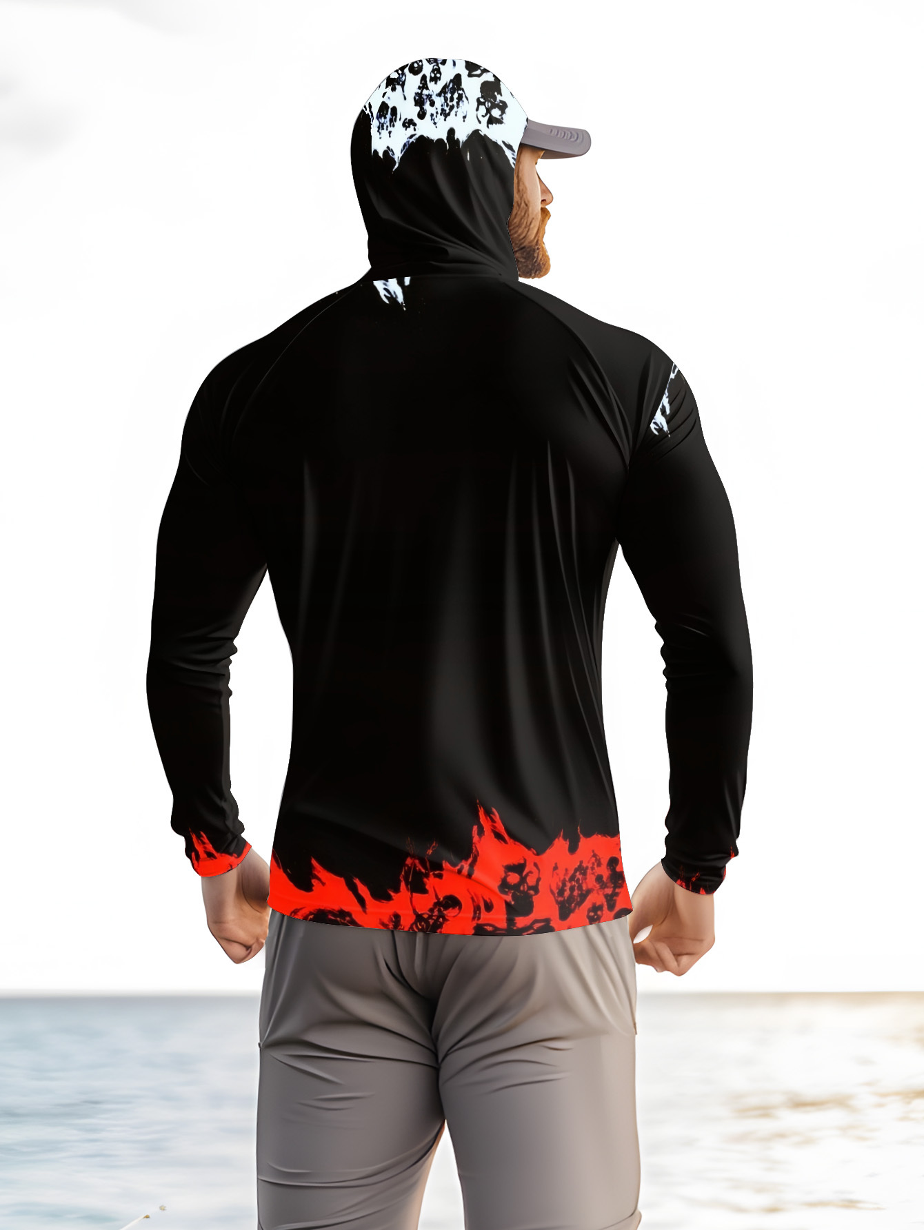 قميص صيد للرجال بأكمام طويلة،  - مراجعة Fishing Hoodie وسعره