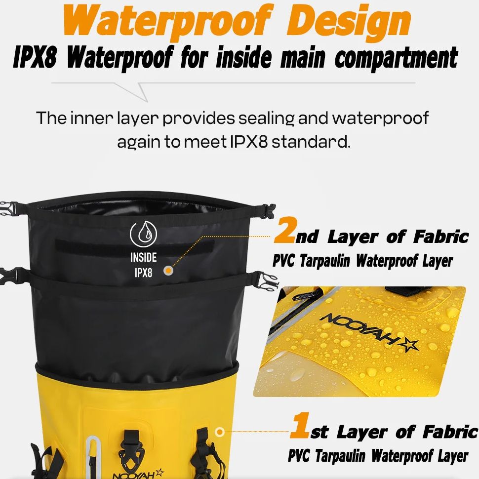 NOOYAH حقيبة جافة مقاوم للماء  - مراجعة Fishing Bag Waterproof وسعره