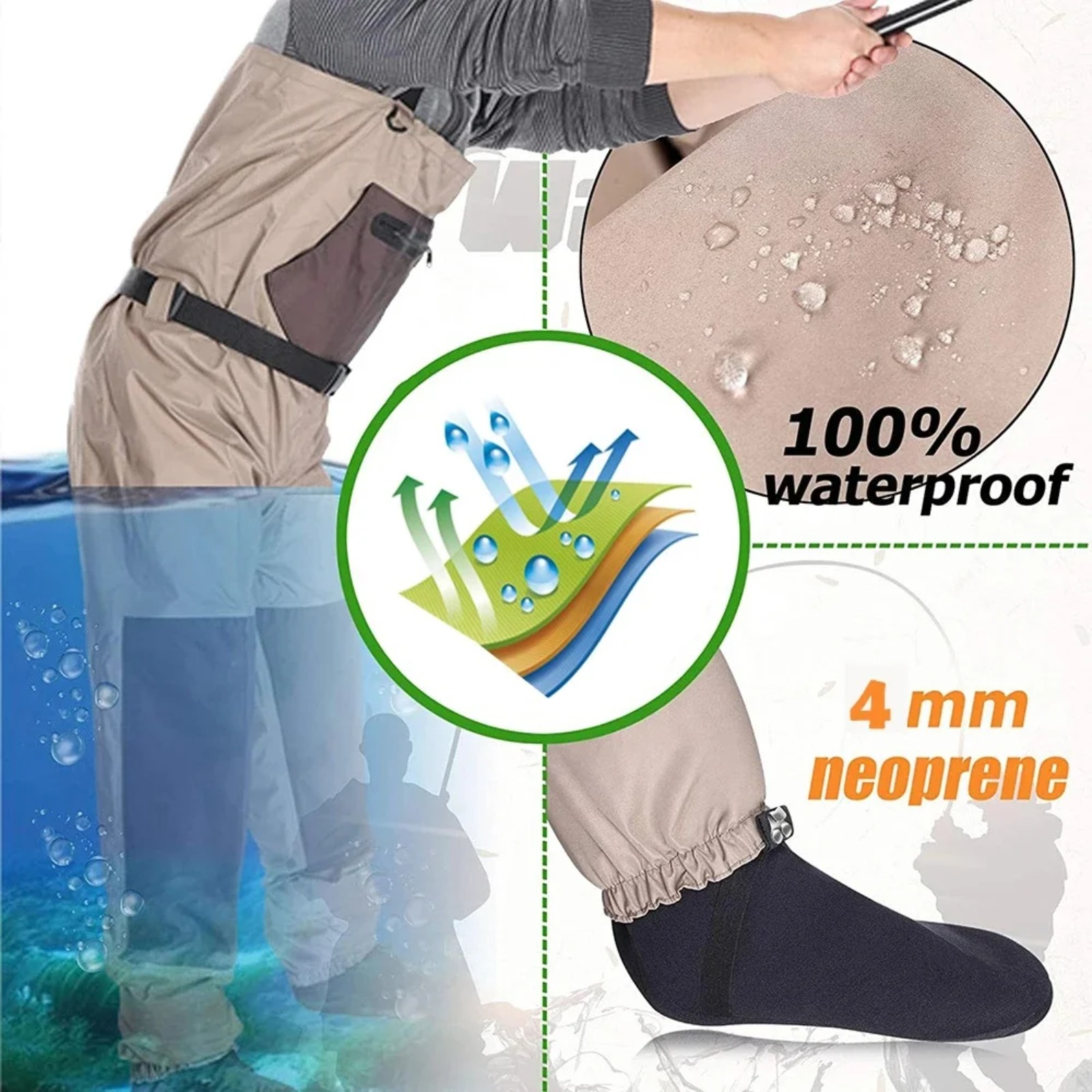 جوتير - بدلة صيد السمك ذات 3 ط - مراجعة Fishing Waders وسعره